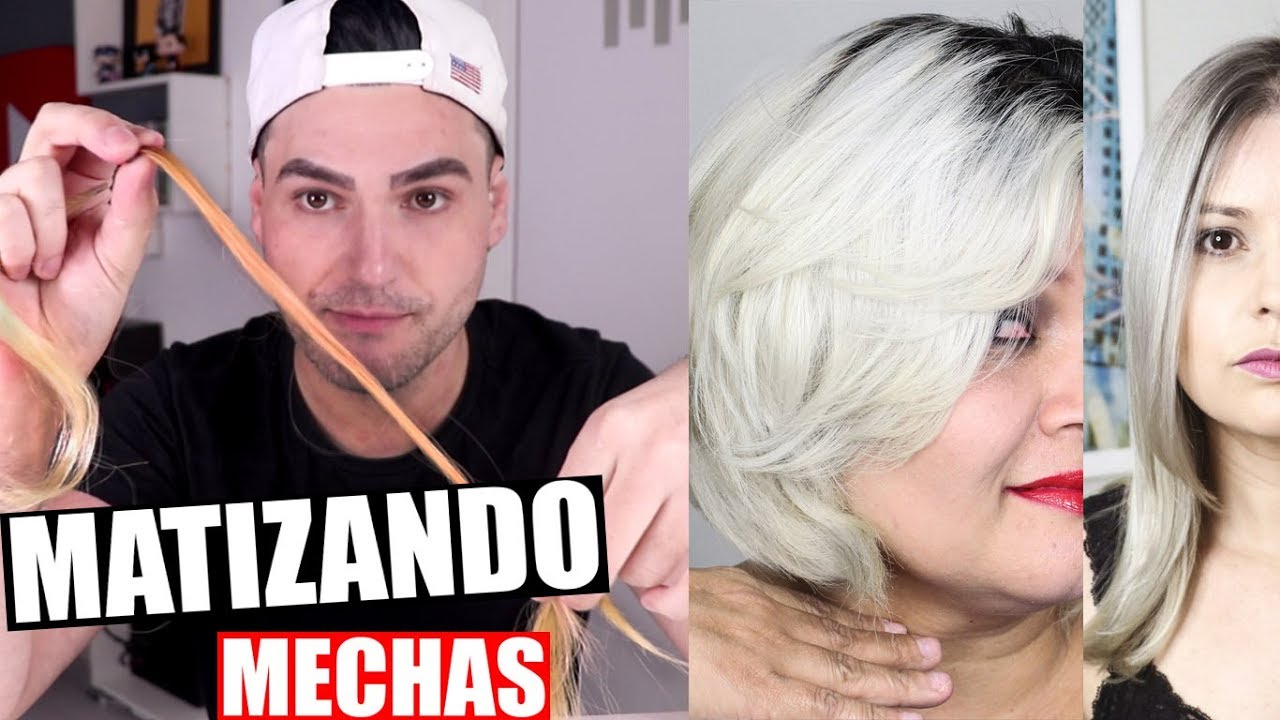 MATIZANDO COM CORRETOR CINZA | CABELO PLATINADO EM CASA