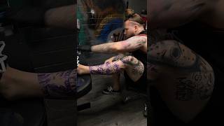 Tattooing yourself is crazy work…