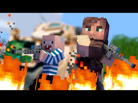 DEADLY WEAPON AND THE ABANDONED MINE #07 - ZOMBIE APOCALYPSE IN MINECRAFT SERIES CARTOON DELNY