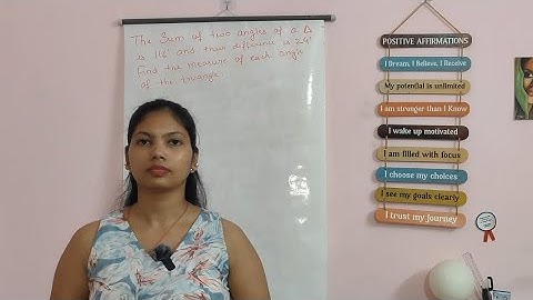 the sum of two angles of a ∆ is 116° and their difference is 24° find the angles.
