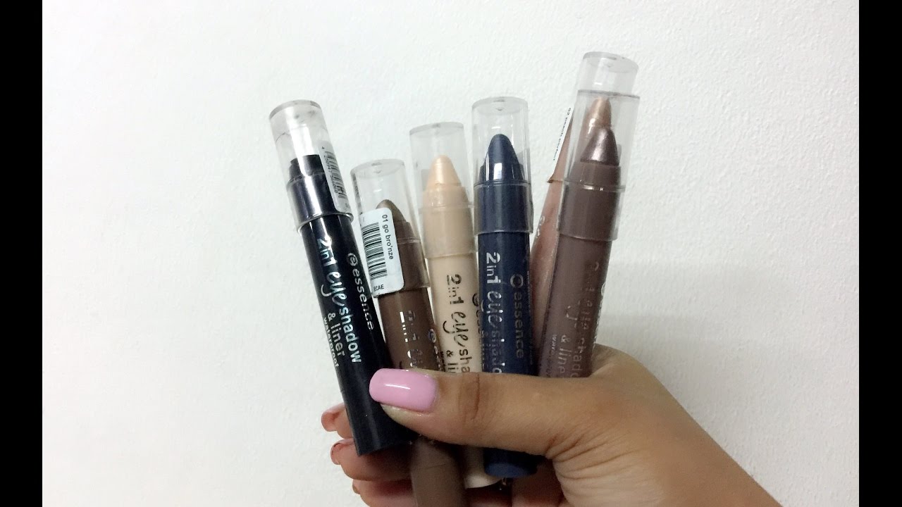 Essence Beauty 2 in 1 eyeshadow & liner sticks glamholicnix YouTube