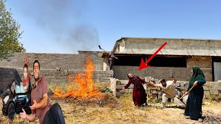 Fired Farmhouse: From Dry Firewood to Blazing Flames | Habib family Nomadic Life