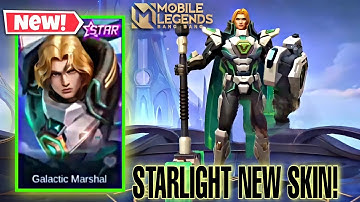 NEW TIGREAL "GALACTIC MARSHAL" STARLIGHT SKIN | TIGREAL JUNE STARLIGHT SKIN | MLBB NEW SKIN |