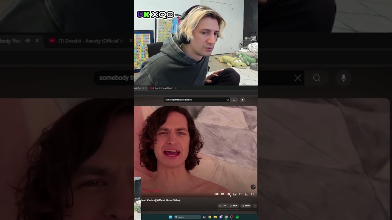 xQc reacts to Doechii 'ANXIETY' Music Video 😭 