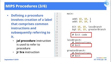 [Excerpts] MIPS Assembly Language: Implementing and Using Procedures