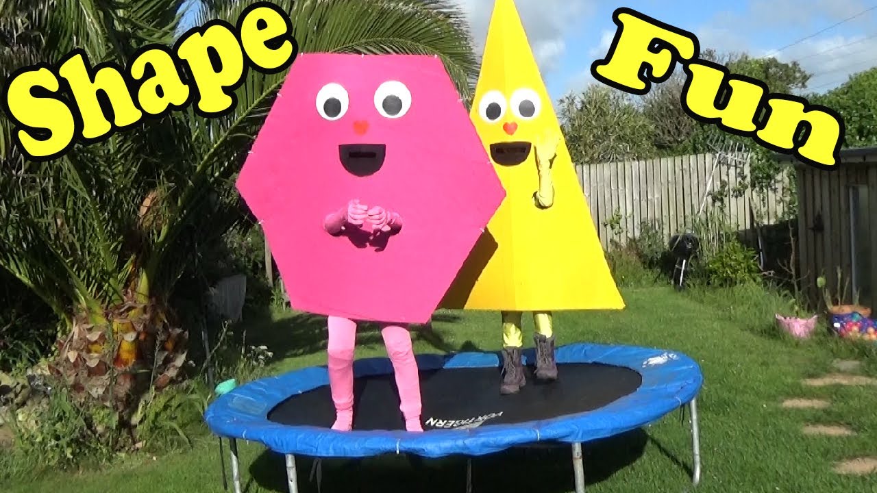 The Shapes | VIVASHAPES | Trampoline Fun | Shapes In Real ...