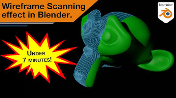 How to make a sci-fi wireframe scanning effect in Blender under 7 minutes | VFX tutorial