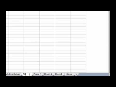How to Modify Sheets/Taps in Excel 2008 for the Mac