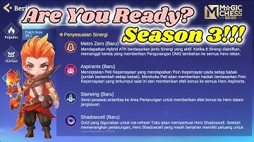 Bersiap! Update Besar-Besaran Season 3 Magic Chess Go Go! Sinergi Baru, Hero Baru dan Masih Banyak