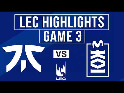 FNC vs MKOI Highlights Game 3 | LEC 2026 Summer Split | Fnatic vs Movistar KOI