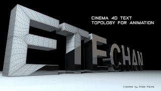 Bevel Text with nice topology in Cinema 4D