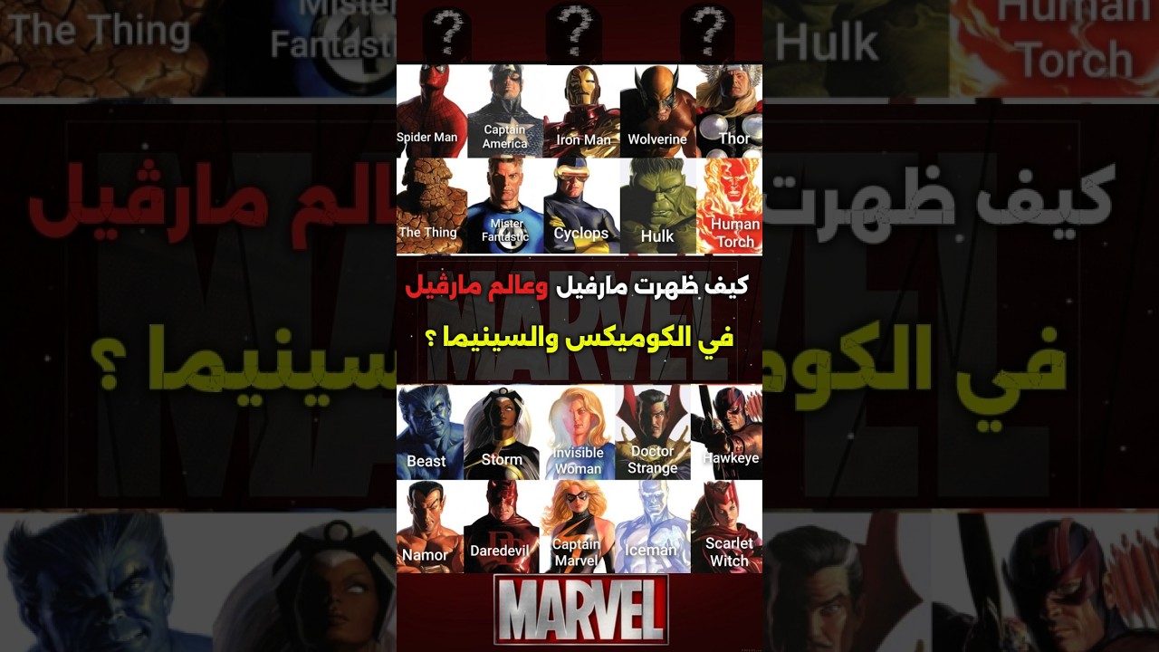 ازاي ظهرت مارڤيل في الكوميكس والسينيما ؟ #افلام #marvel #movies #cinema
