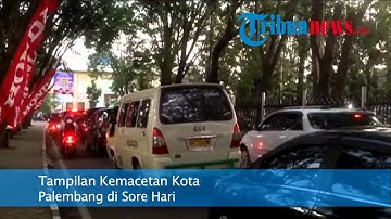 Tampilan Macet Kota Palembang di Sore Hari