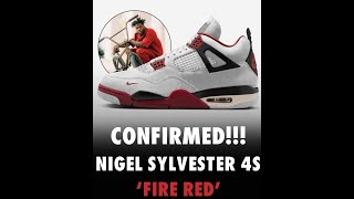 Nigel Sylvester Fire Red 4's - Full White Suede Uppers?