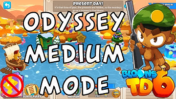 BTD6 | Odyssey Medium Mode | Present Day! | No Hero No MK No Powers Used Guide | December 22