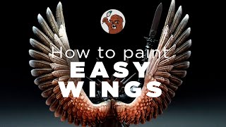 How to paint Wings on miniatures // Oil colours & drybrushing easy tutorial on Yndrasta