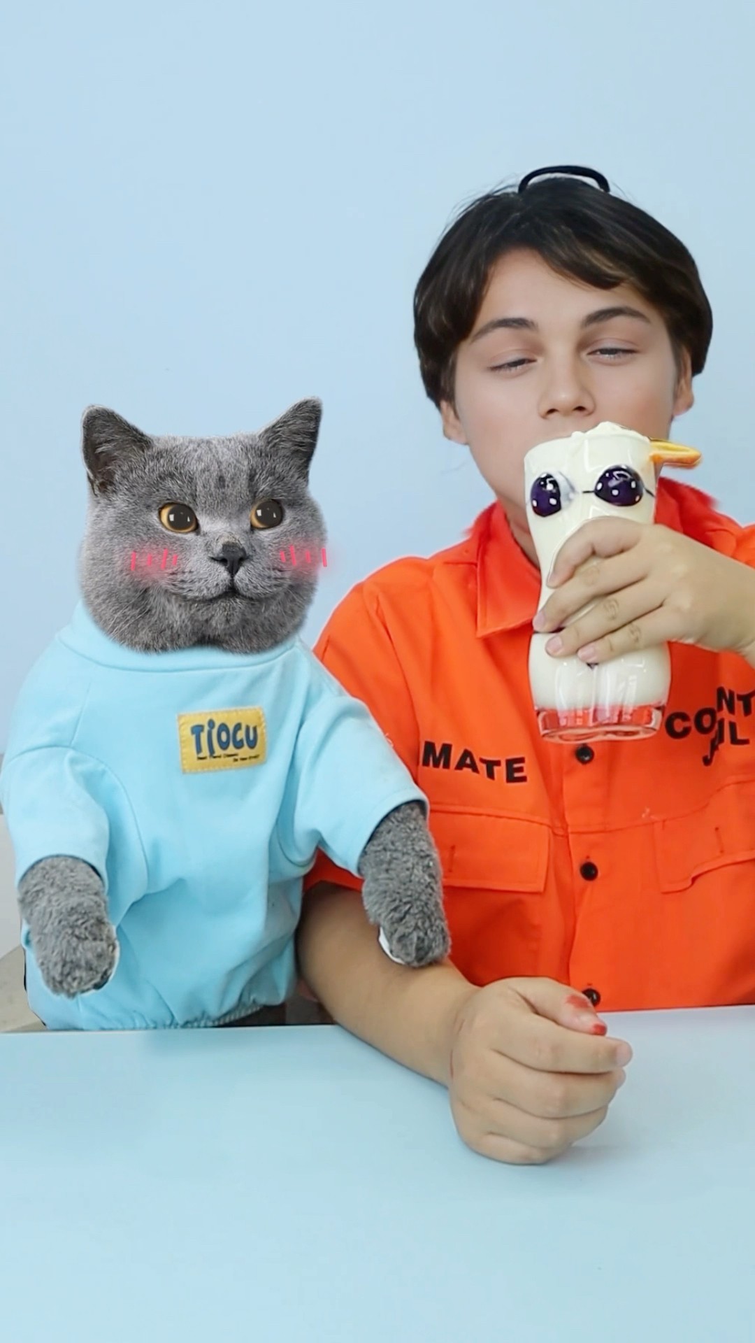 ?How To Make A Magical Delicious Cherry Milk??? #funnycat #catmemes #trending