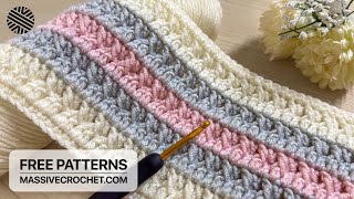 EXCEPTIONAL Crochet Pattern for Beginners! ⭐️ SUPER EASY & FAST Crochet Stitch for Blankets and Bags by Massive Crochet 136,549 views 1 month ago 12 minutes, 22 seconds