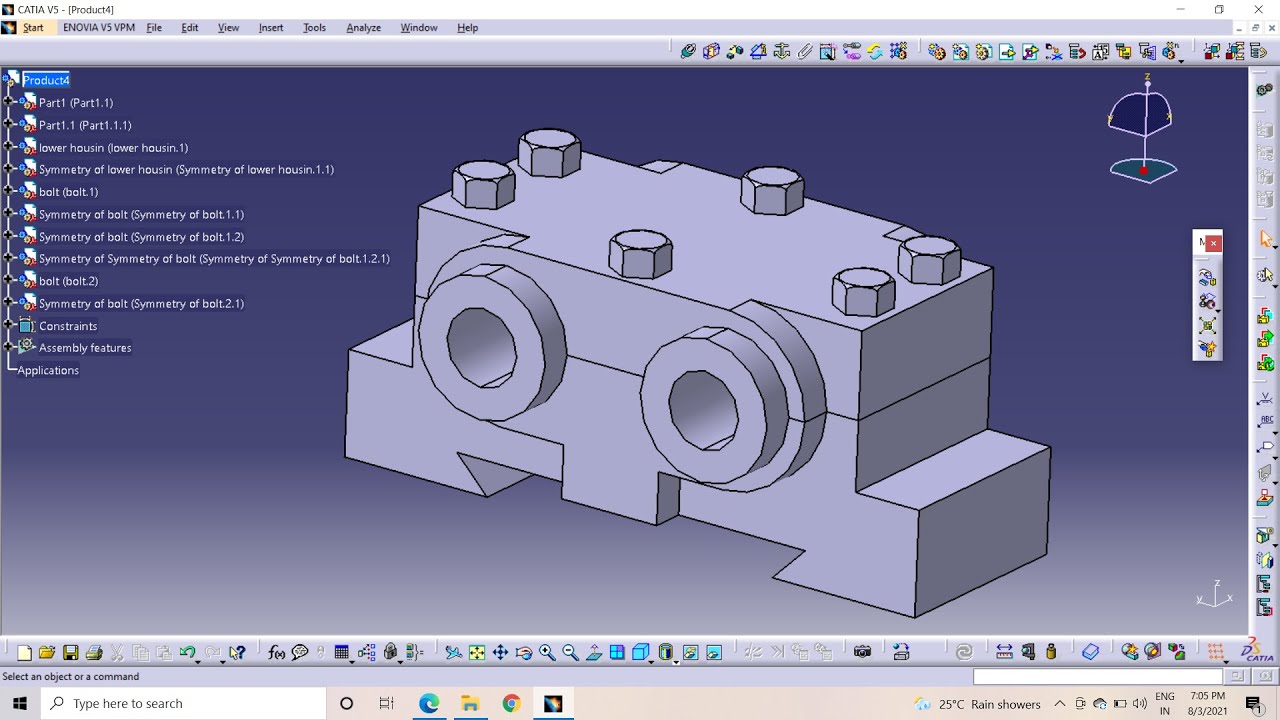 Double Bearing Assembly || CATIA