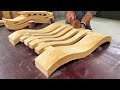 Extremely Ingenious Skills Curved Woodworking Craft Worker // Unique Design Tea Table Wood Furniture