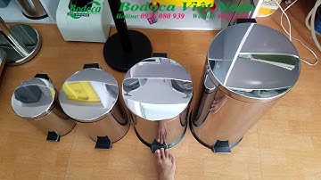 Thùng rác inox đạp chân 5L, 8L, 12L, 20L, 30L
