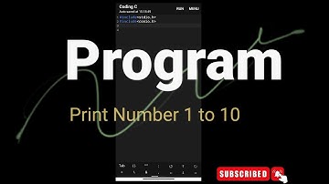 C Program to print 1 to 10 numbers | Print program 1 to 10 numbers in c