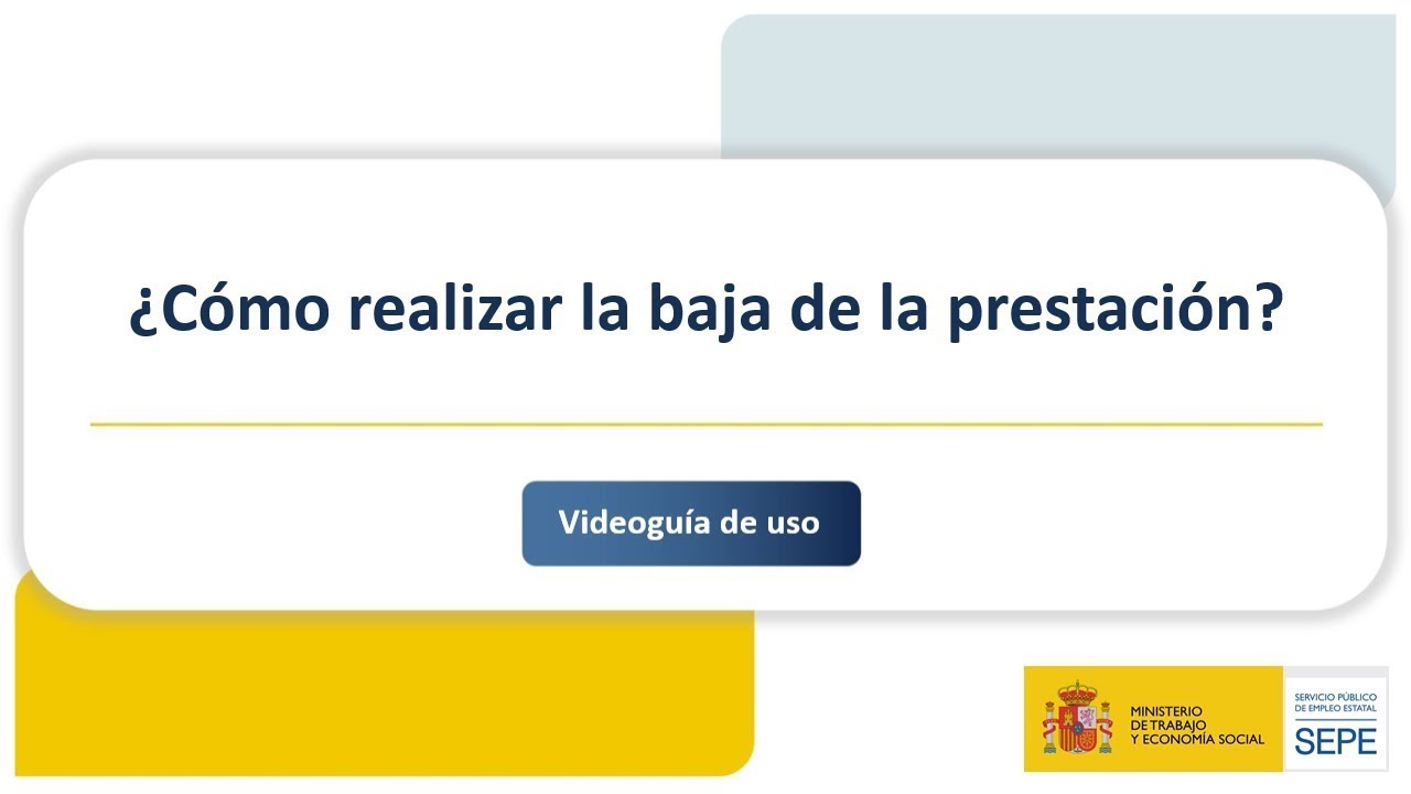 ¿Cómo realizar la baja de tu prestación por desempleo?