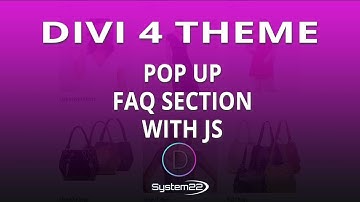 Divi 4 Pop Up FAQ Section With JS 😎