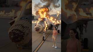 Giant Matchstick F-35 on Fire 🔥✈️ #shorts #aishorts#aianimation