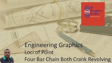 Four bar chain Mechanisum both crank revolving | 04| Loci of Points | ST Graphics Studio