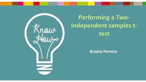 Performing a two independent samples t-test in SPSS