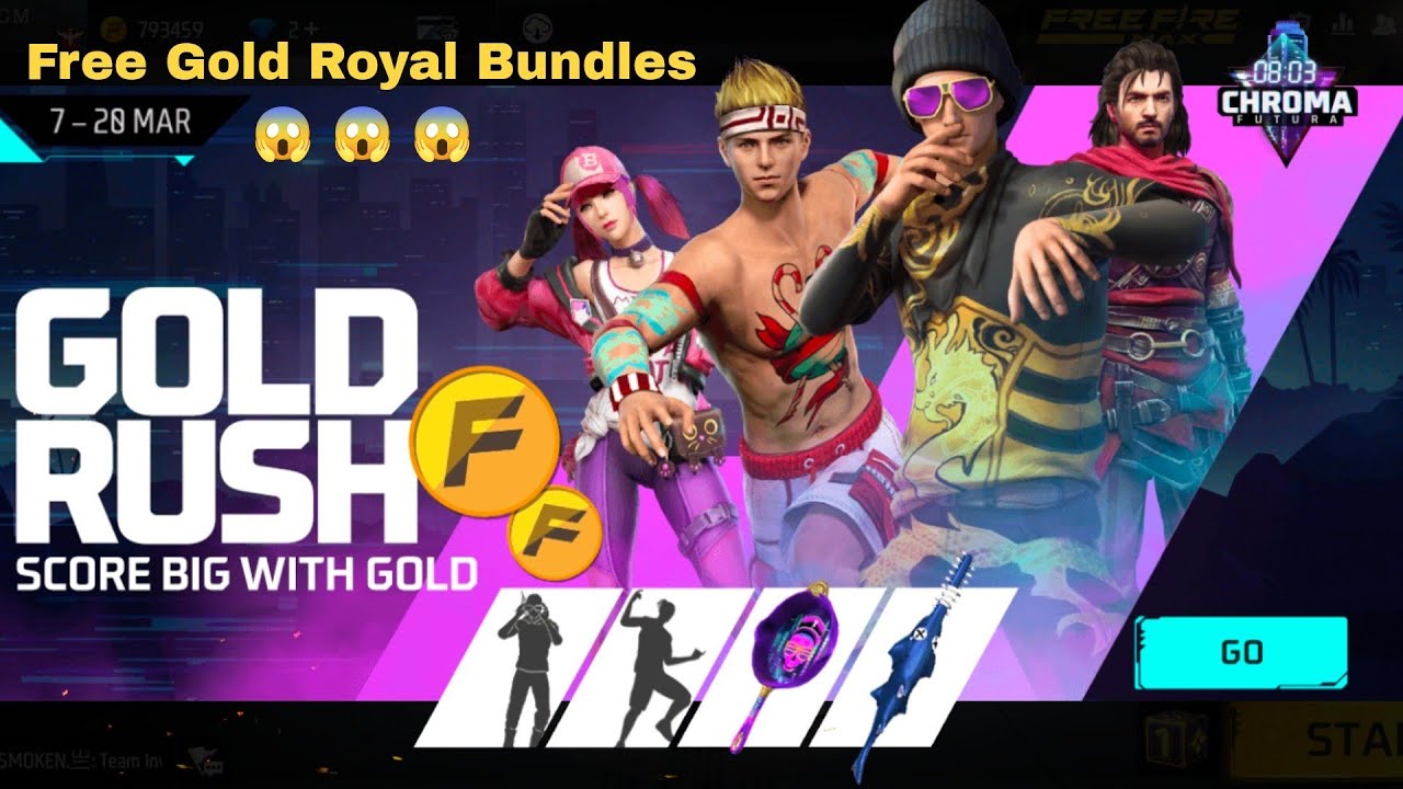 Gold Royal | Gold Rush Free Legend Bundles | Garena Free Fire | 