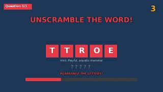 Daily Quiz Quest - Unscramble the Animals #7 | Word Puzzle!