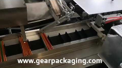 Automatic pencil cartoning machine pencil box carton pushing inserting sealing encasing line