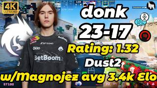 donk (23-17) w/Magnojez Dust2 POV | FACEIT avg 3.4k Elo | May 22, 2026