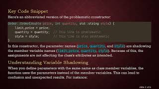 Celebrity Resolving Issues with C+ +  Constructor Parameter Passing: Understanding Variable Shadowing Wealth