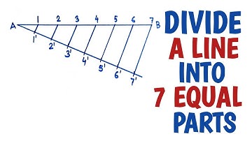 How to divide a line into 7 equal parts....