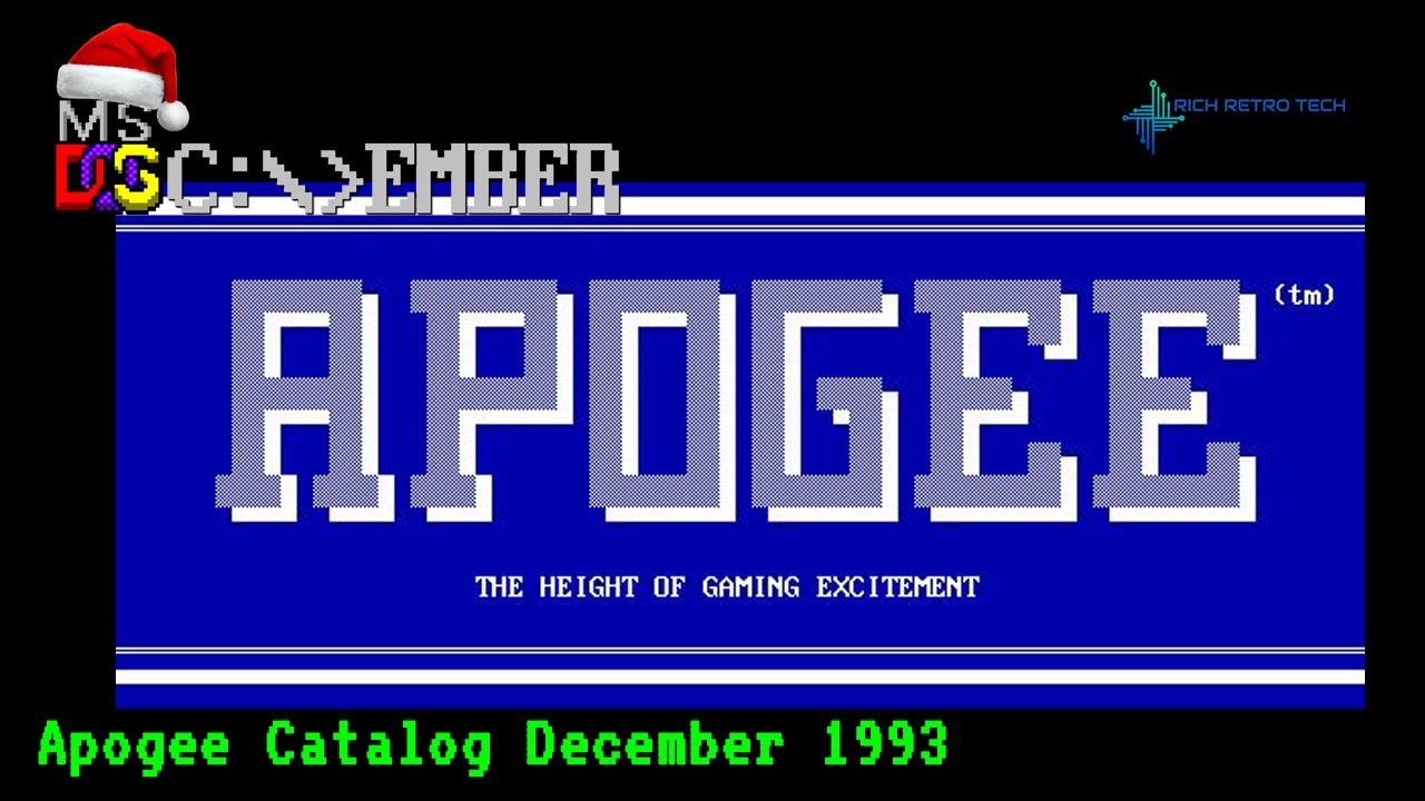 Apogee Software Catalog Catalog Dec 1993 DOScember YouTube
