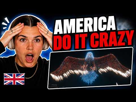 Brit Reacts to 2,500 Drones! Fourth of July Drone Show for America's 250th "AMAZING"