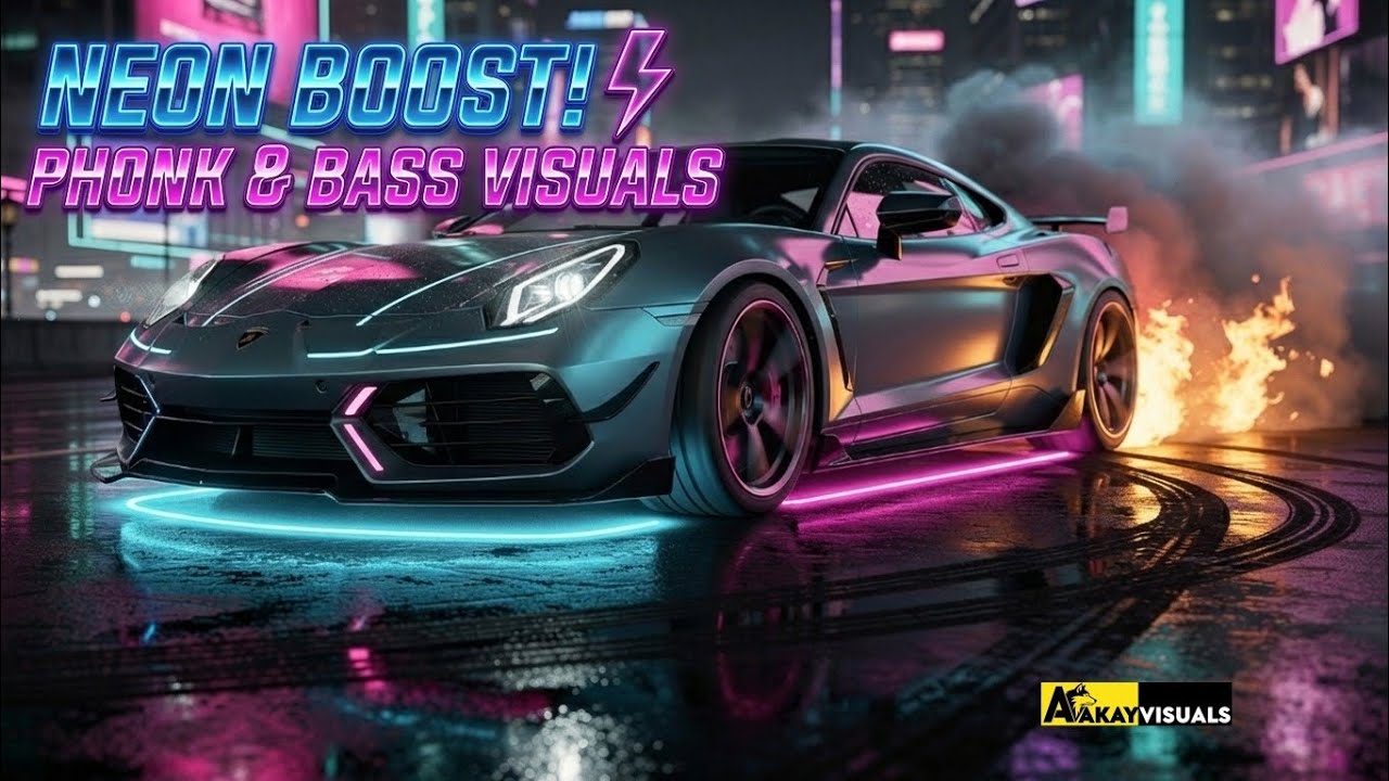 Midnight Drive - Bass Boosted Car Music & Neon Visuals - AKAYVISUALARTS 2026