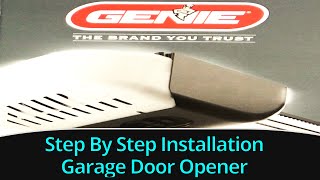 How To Install Genie Belt Drive Garage Door Opener w/Battery Backup (Model 1055)