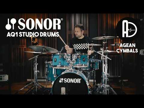 SONOR AQ1 Studio drum set & Agean Beast Extra Dry Cymbals SOLO