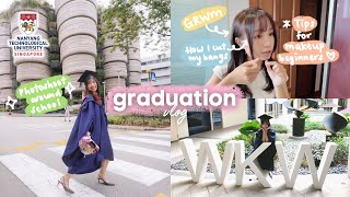 🎓 NTU GRADUATION VLOG + GRWM (tips on basic makeup & how to do your bangs/hair for grad 😆)