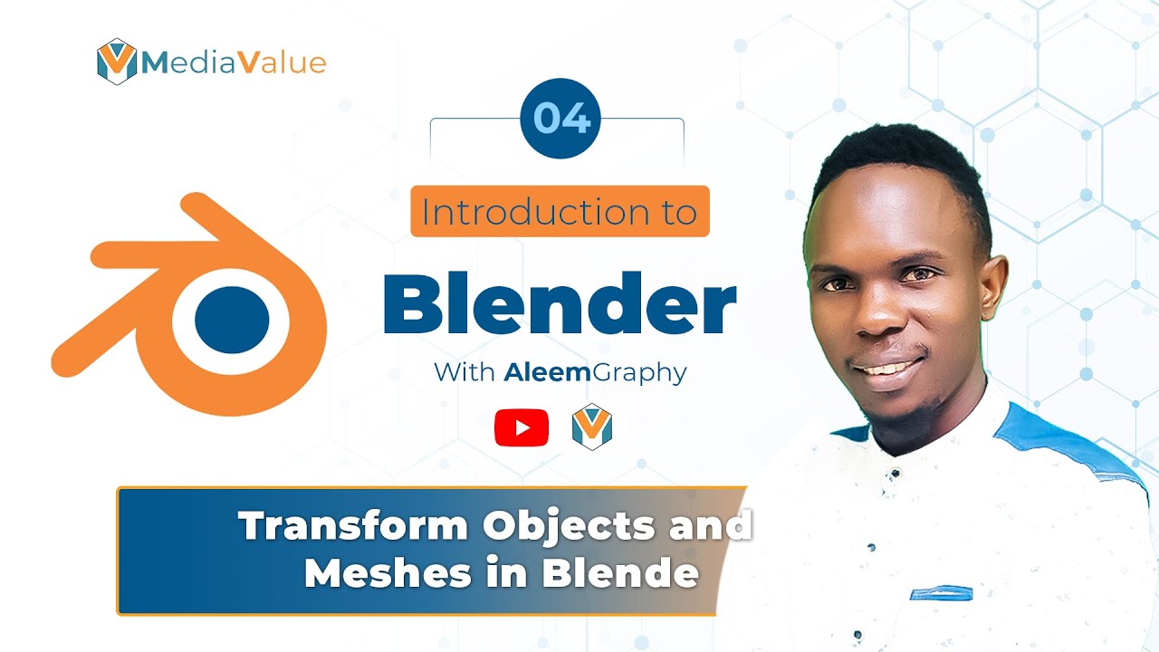 4. How to transform objects and meshes inside blender - Luganda version ...
