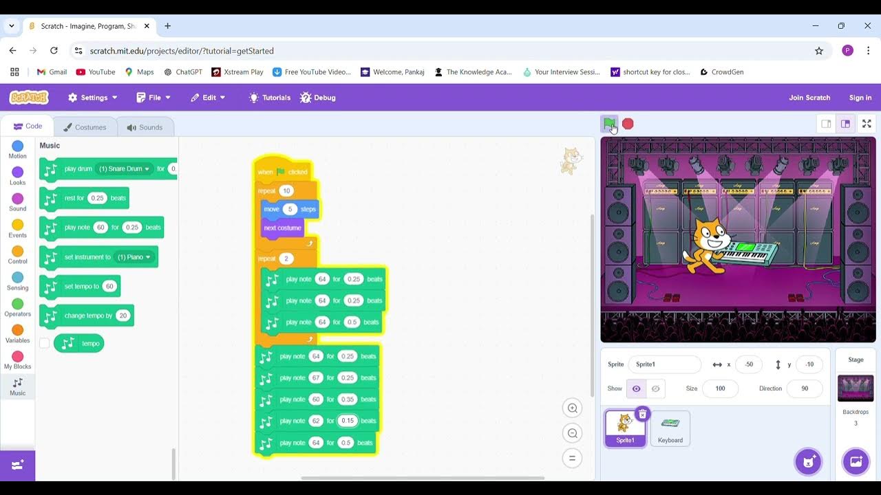 Jingle Bells tune using Scratch Programming #progame #trending # ...