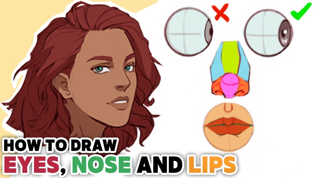 Anatomy Quick Tips: Eyes, Nose, Lips! [Character Design Bootcamp Day 5]