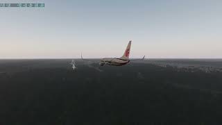 Закончилось топливо во время захода на посадку Boieng 737-800 X-Plane 11 