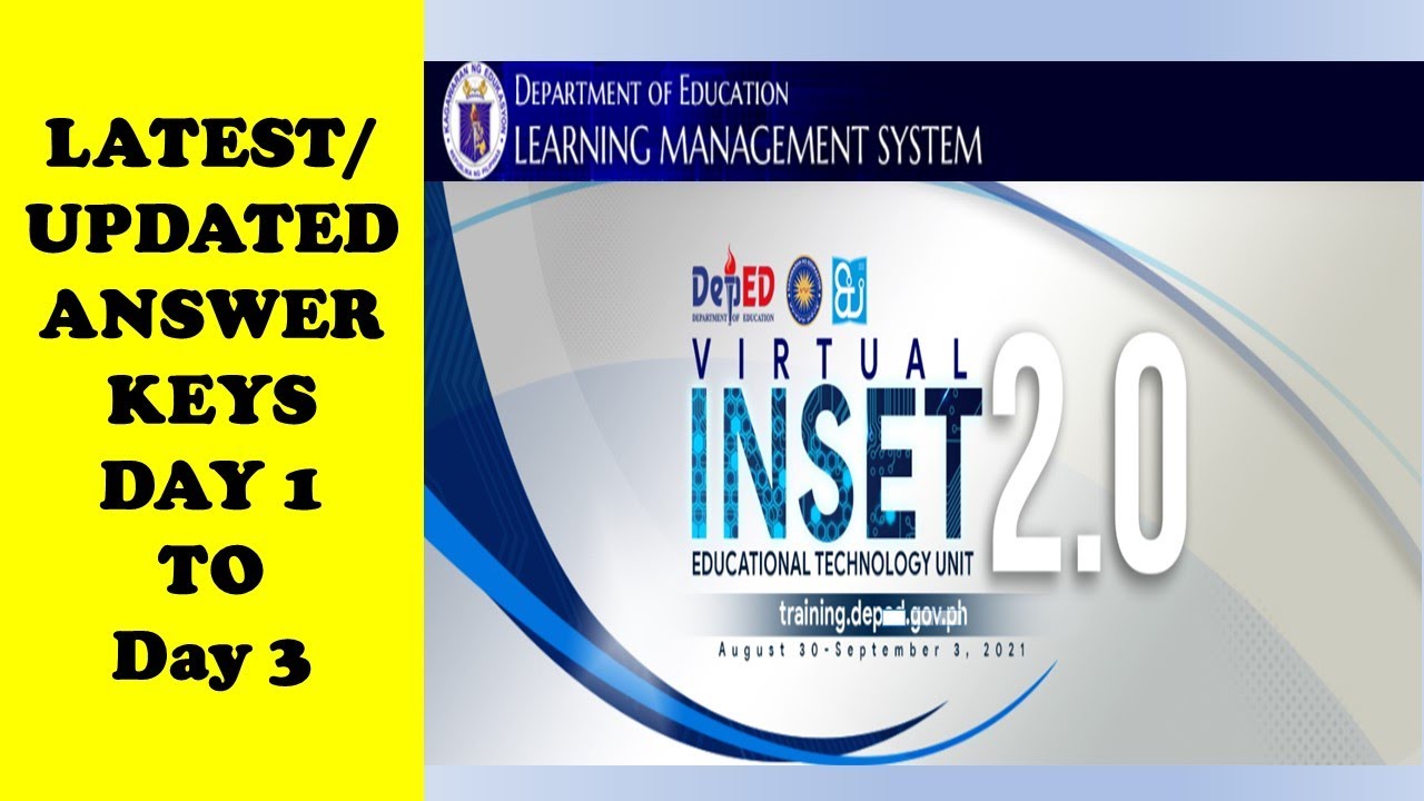VINSET 2.0 LATEST & COMPLETE ANSWER KEY DAY 1 - DAY 3