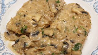 FETTINE DI MAIALE CREMOSE IN SALSA AI FUNGHI SENZA PANNA