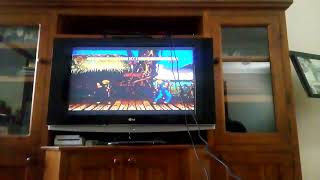 Capcom classics collection Ken Masters 3 hit finishes each round with his extended Dragon Punch
